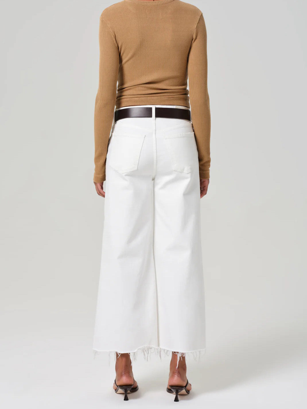 Lyra Wide Leg Crop In Soft White