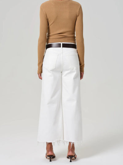 Lyra Wide Leg Crop In Soft White