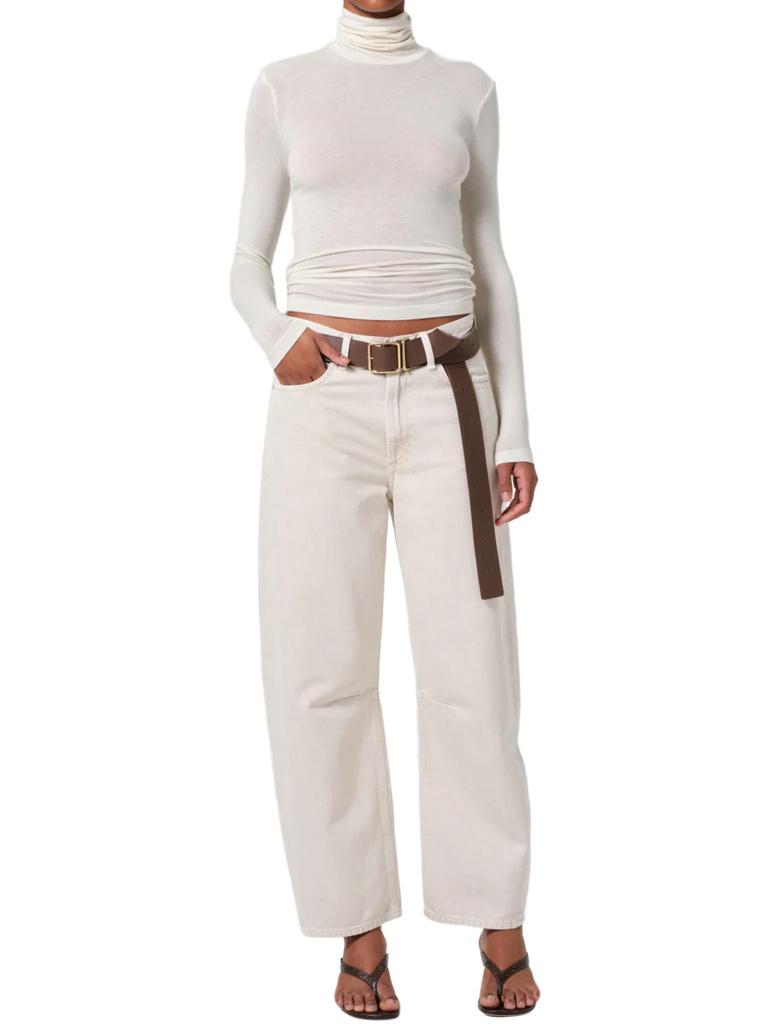 Miro Relaxed Jean in Almondette
