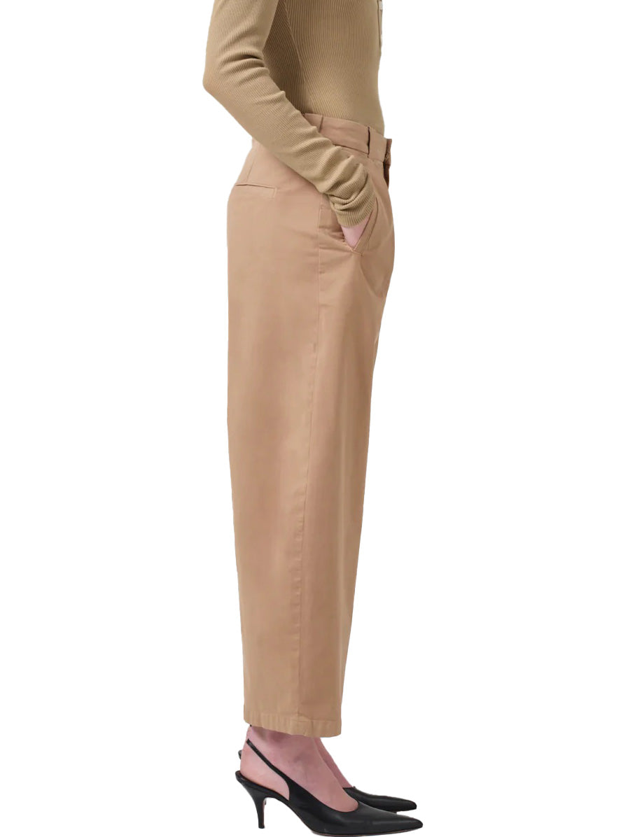 Cara Cropped Pleated Trouser In Nano