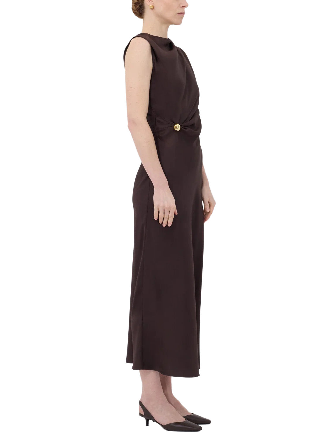 ROAN Draped Metal Ornament Dress