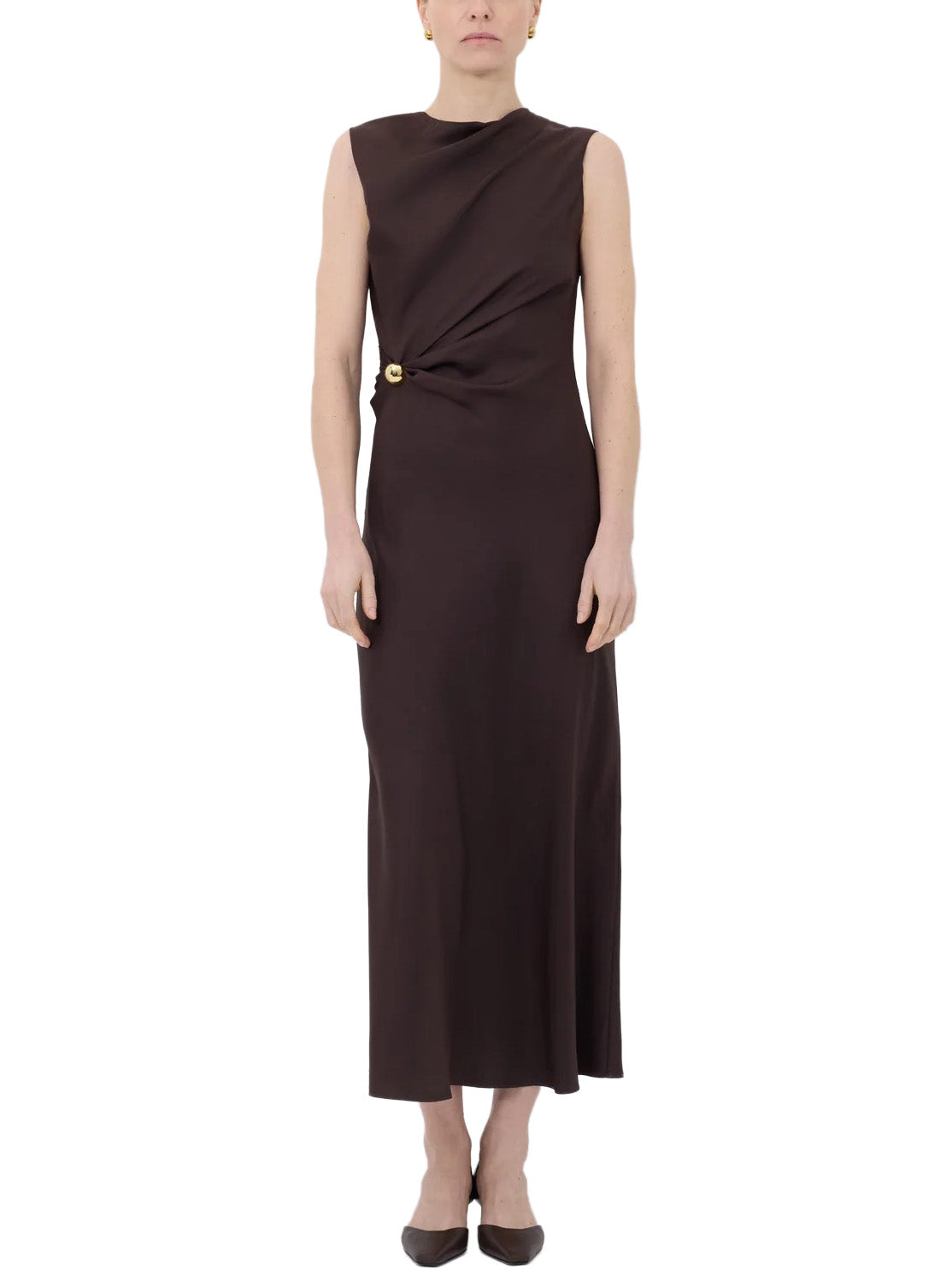 ROAN Draped Metal Ornament Dress
