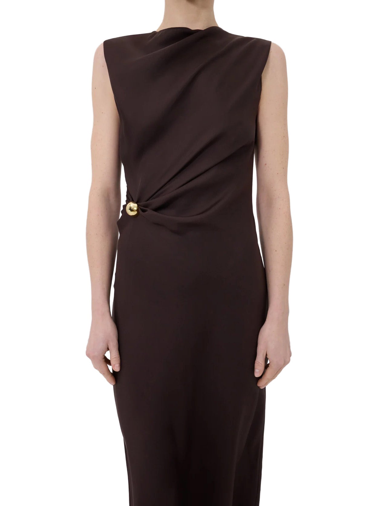 ROAN Draped Metal Ornament Dress