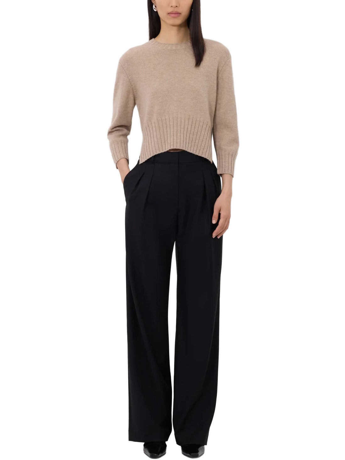 MORA LDS Cropped Cashmere Sweater