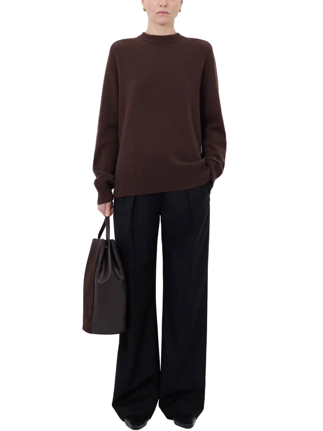 BALTRA LDS Cashmere Sweater in Brown
