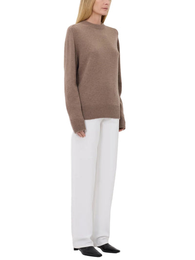 BALTRA LDS Cashmere Sweater in Taupe Melange