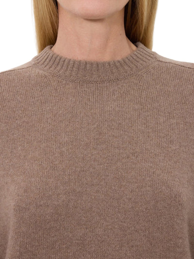 BALTRA LDS Cashmere Sweater in Taupe Melange