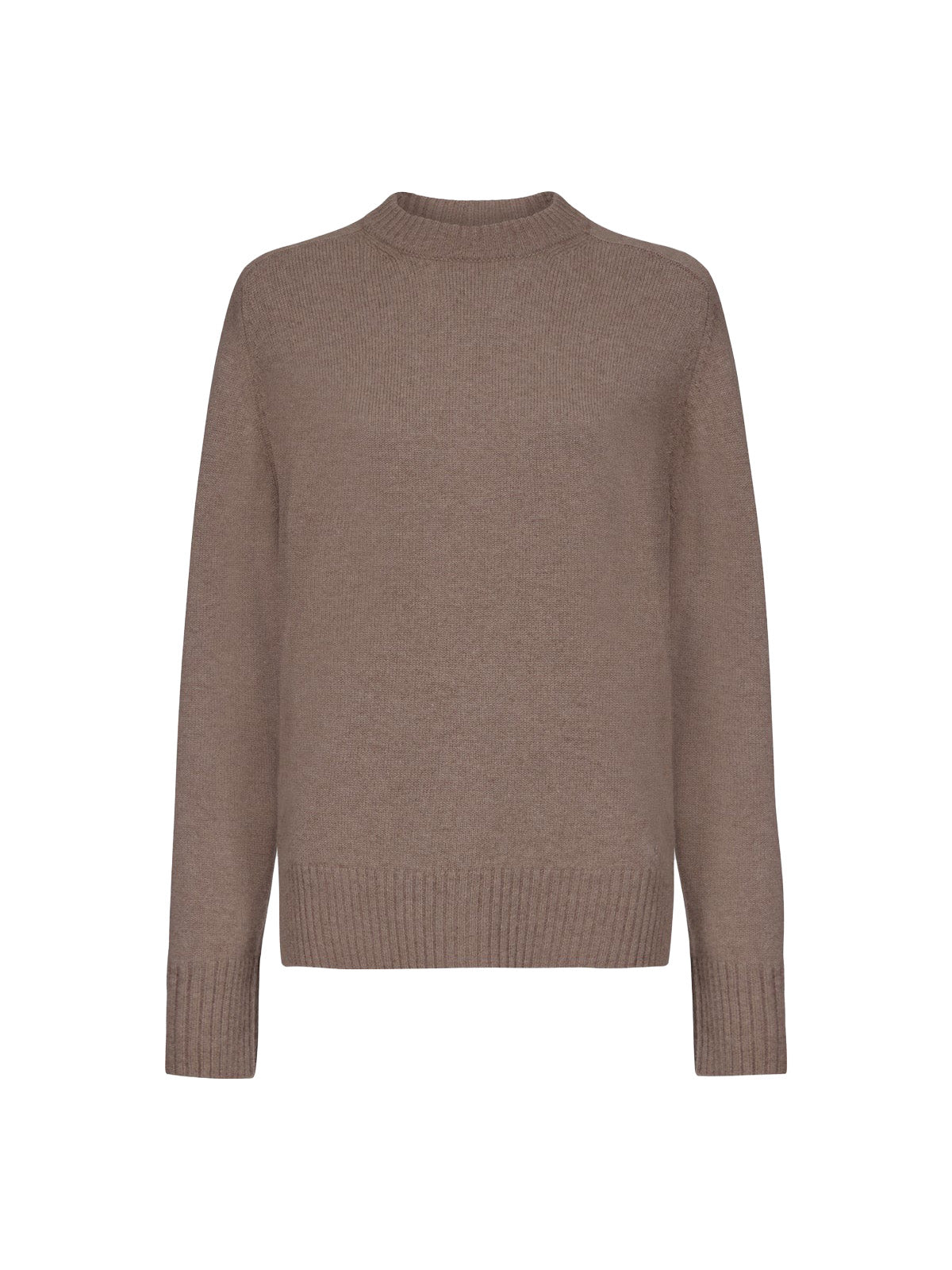 BALTRA LDS Cashmere Sweater in Taupe Melange