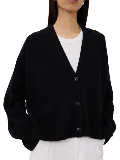 KAIA LDS Ribbed Neckline Cardigan