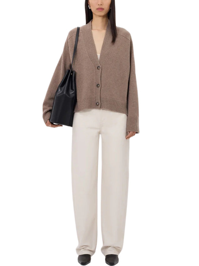 KAIA LDS Ribbed Neckline Cardigan