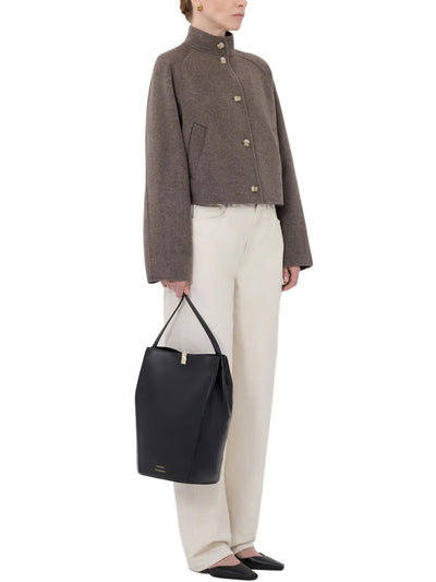 NYMA Wool Drap Jacket in Taupe Melange