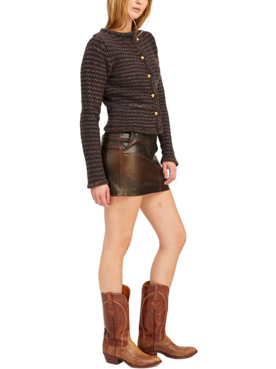 Brown Stripe Cashmere Ingrid Jacket