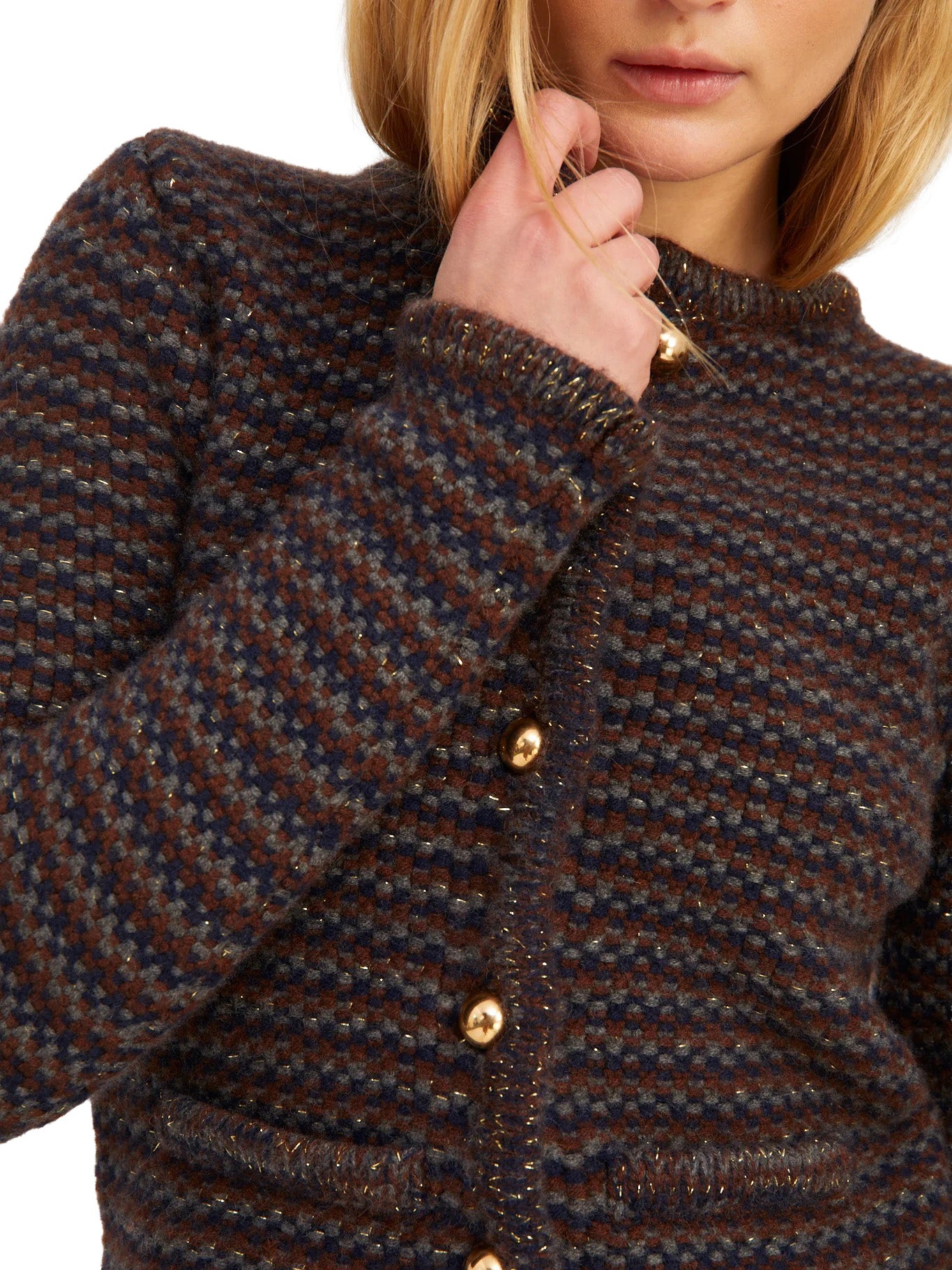 Brown Stripe Cashmere Ingrid Jacket