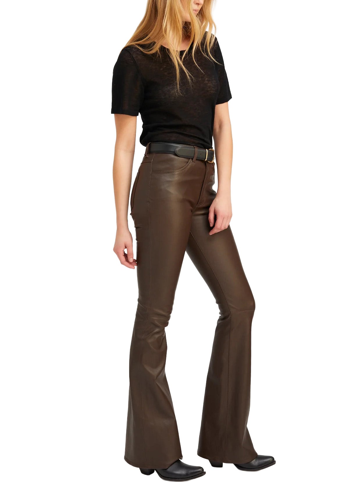Americano Leather 5 Pocket Micro Flare