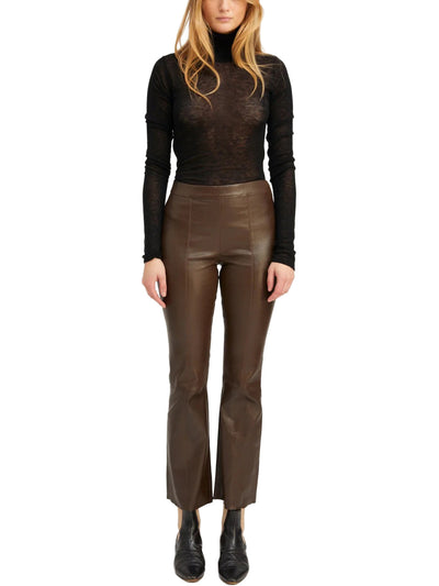 Black Tissue Cashmere Mock Neck
