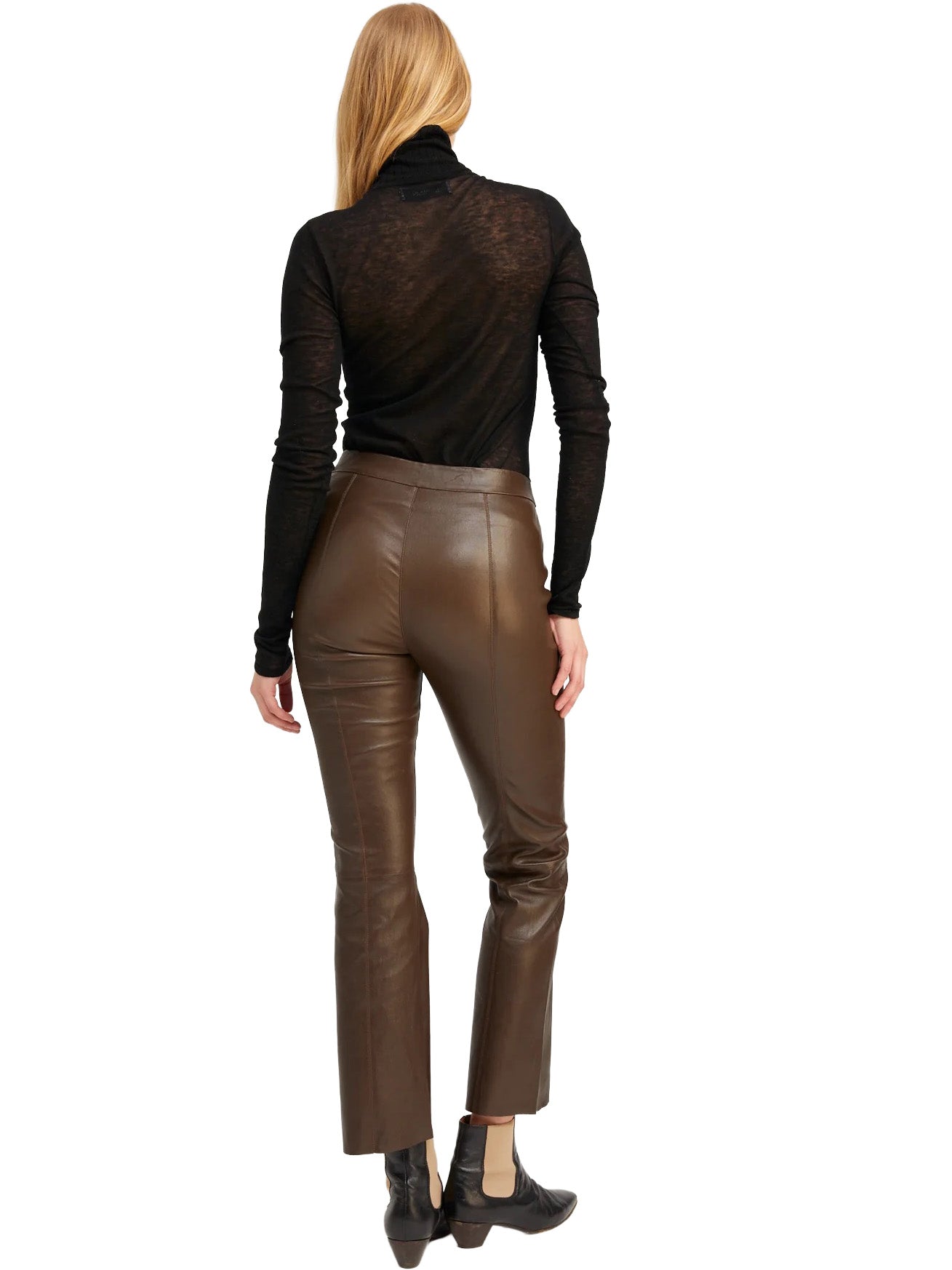 Black Tissue Cashmere Mock Neck