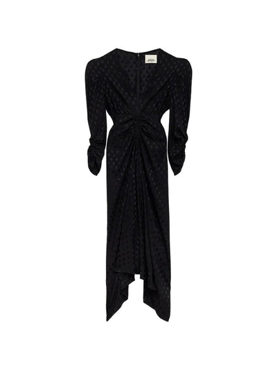 Albini Long Printed Silk Dress