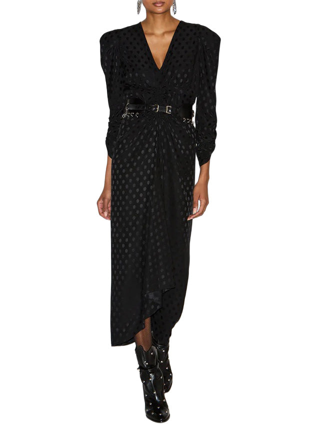 Albini Long Printed Silk Dress