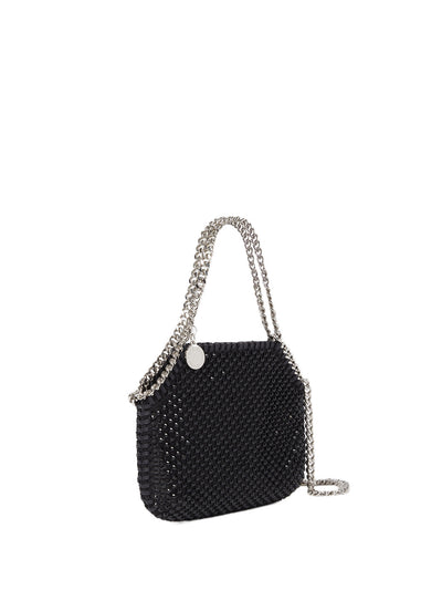Falabella Crystal Mesh Mini Tote Bag in Black
