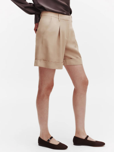 Thompson Short in Coated Viscose Linen