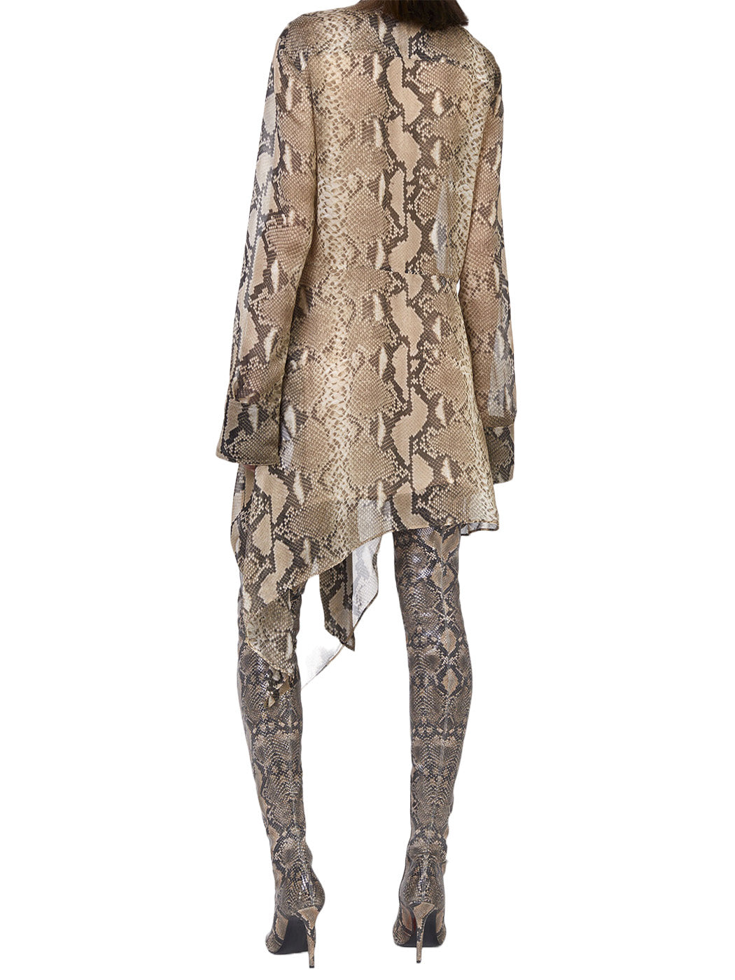 Python Print Silk Chiffon Dress