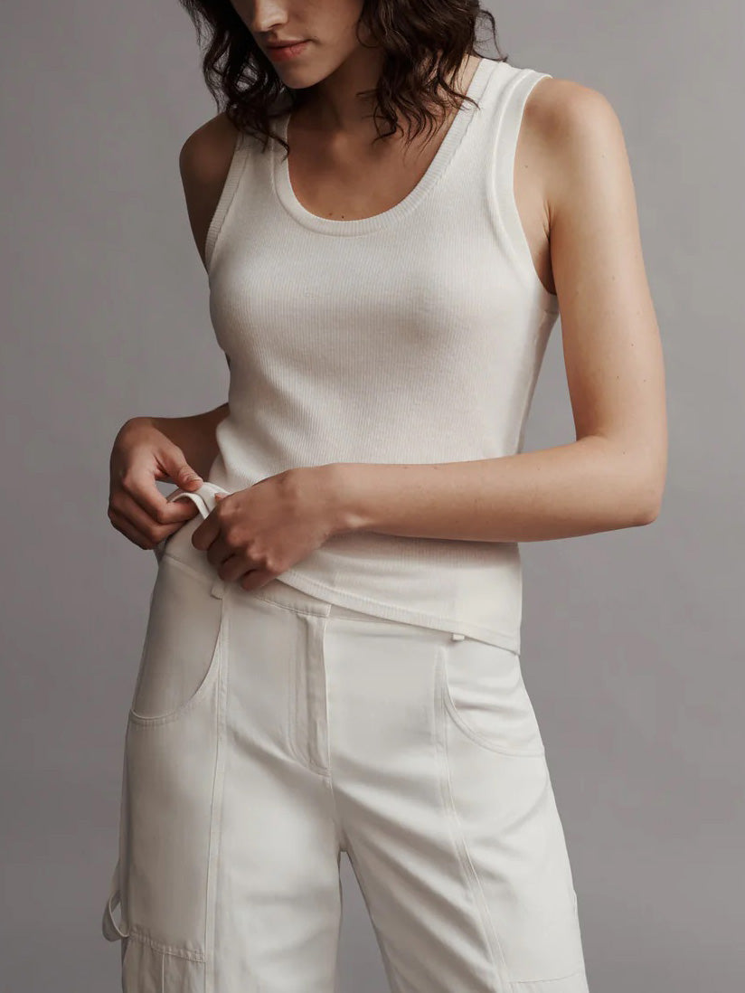 Ribbed Tank in Cotton