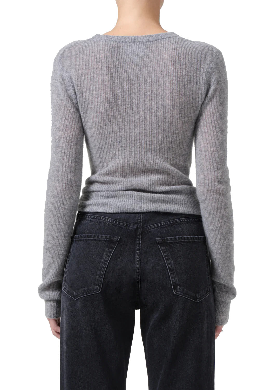 Alessia Crewneck Sweater in Dark Heather Grey