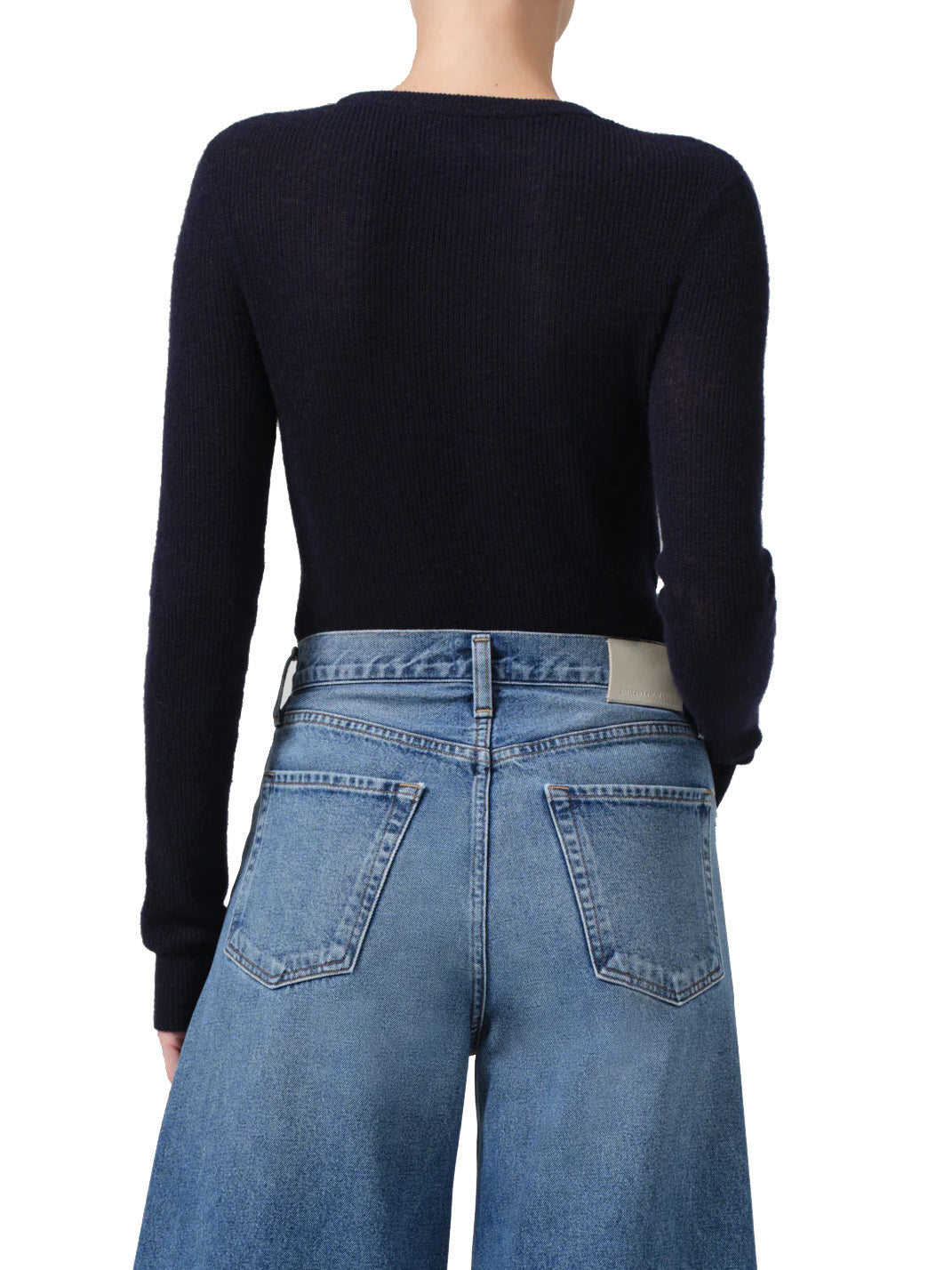 Alessia Crewneck Sweater in Navy