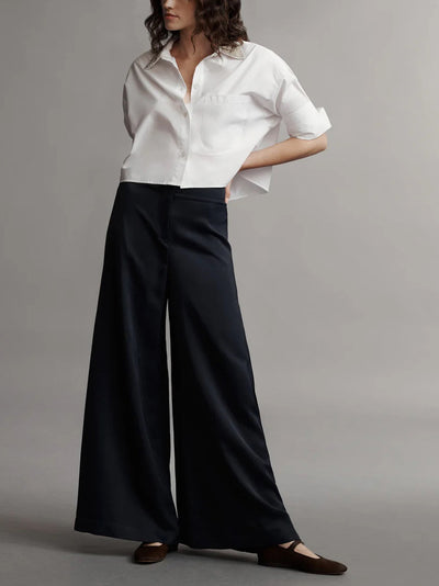 Stevie Pant in Coated Viscose Linen