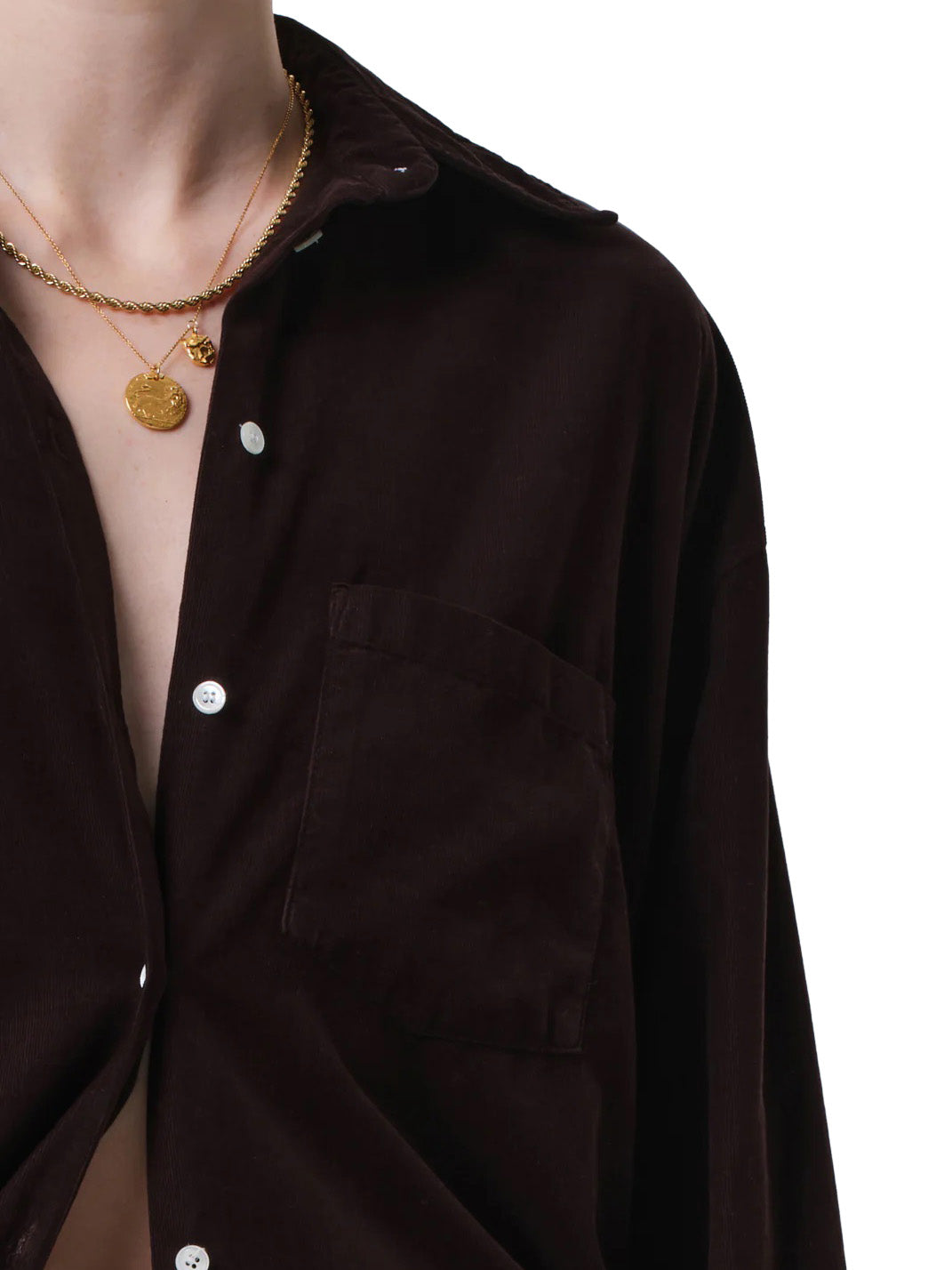Kayla Shirt Corduroy In Barrister