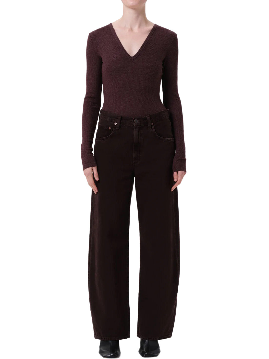 Low Curve Jean in Sloe Berry