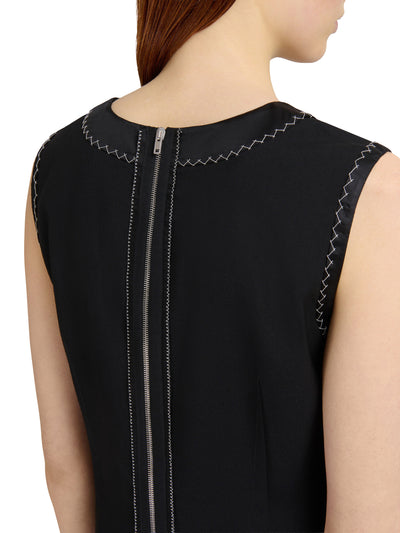Black Wool Inside-Out Dress