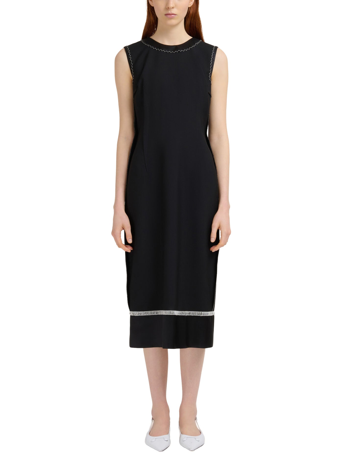 Black Wool Inside-Out Dress