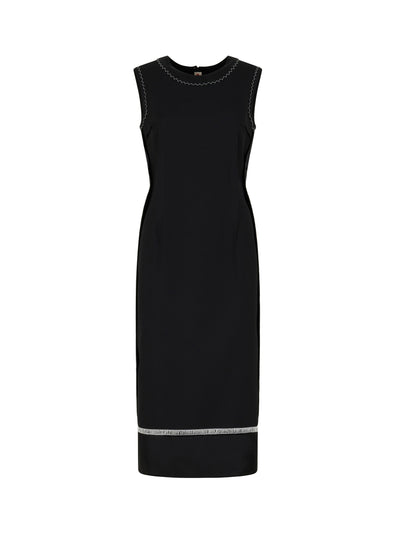 Black Wool Inside-Out Dress