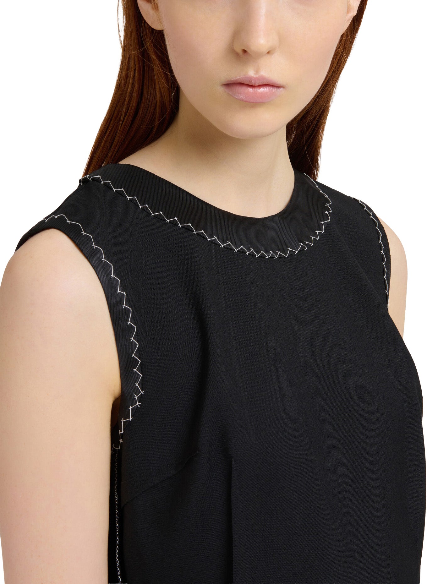 Black Wool Inside-Out Dress