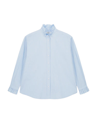 Chana Women Woven Shirt in Light Blue