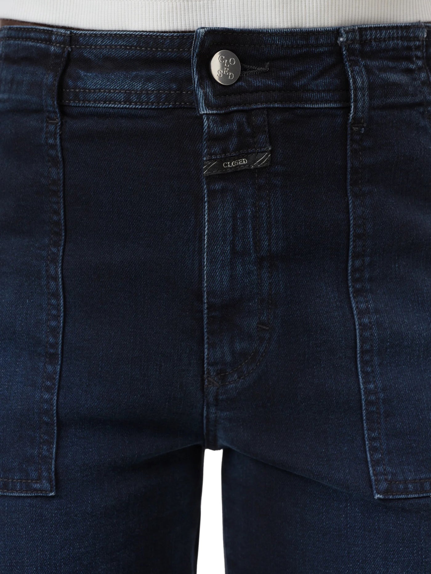 Flared Aria Jeans in Blue/Black