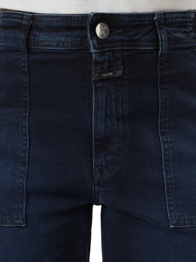 Flared Aria Jeans in Blue/Black