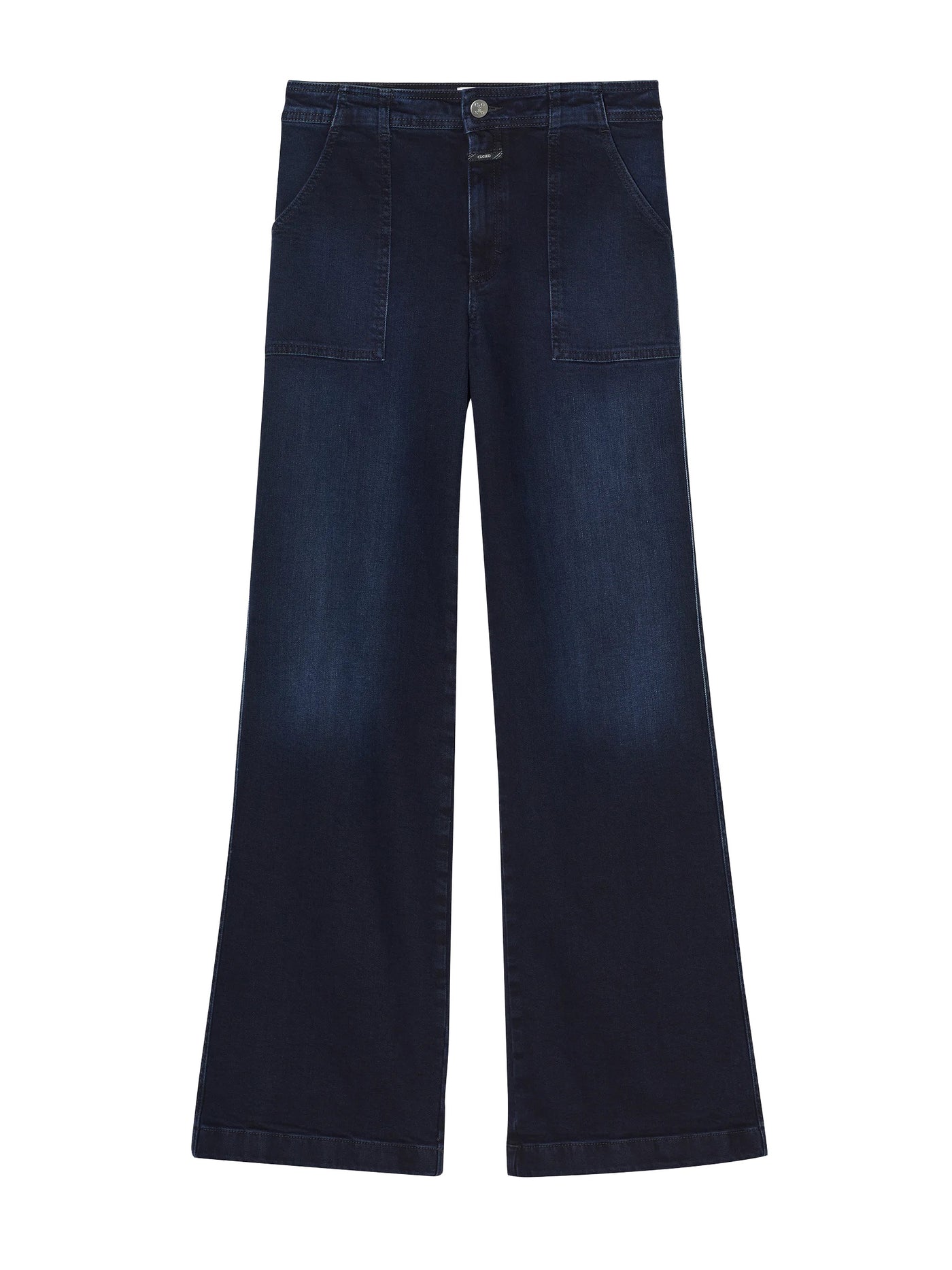 Flared Aria Jeans in Blue/Black