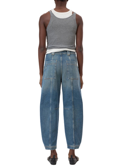 Rhannon Barrel Jeans in Mid Blue