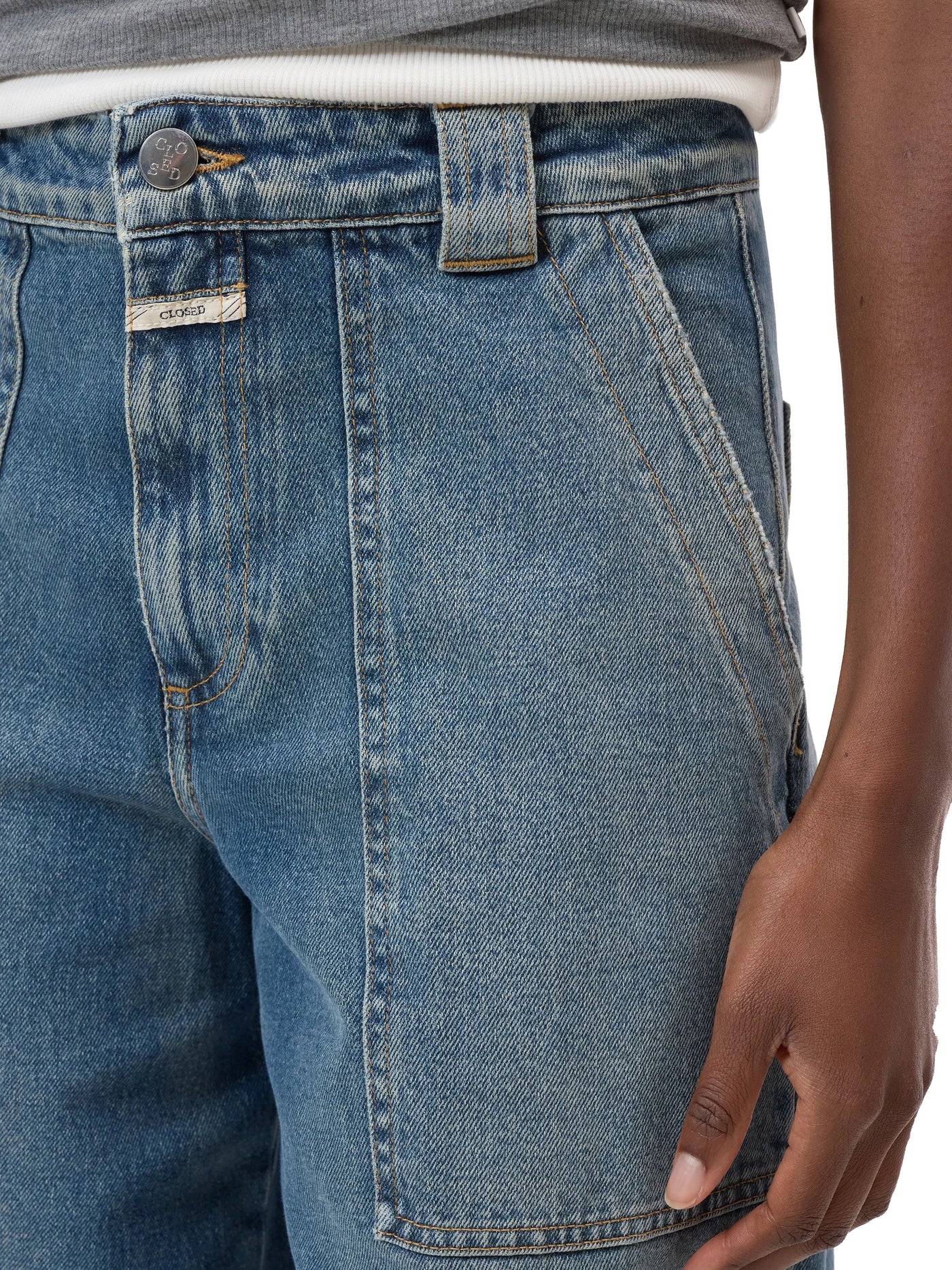 Rhannon Barrel Jeans in Mid Blue