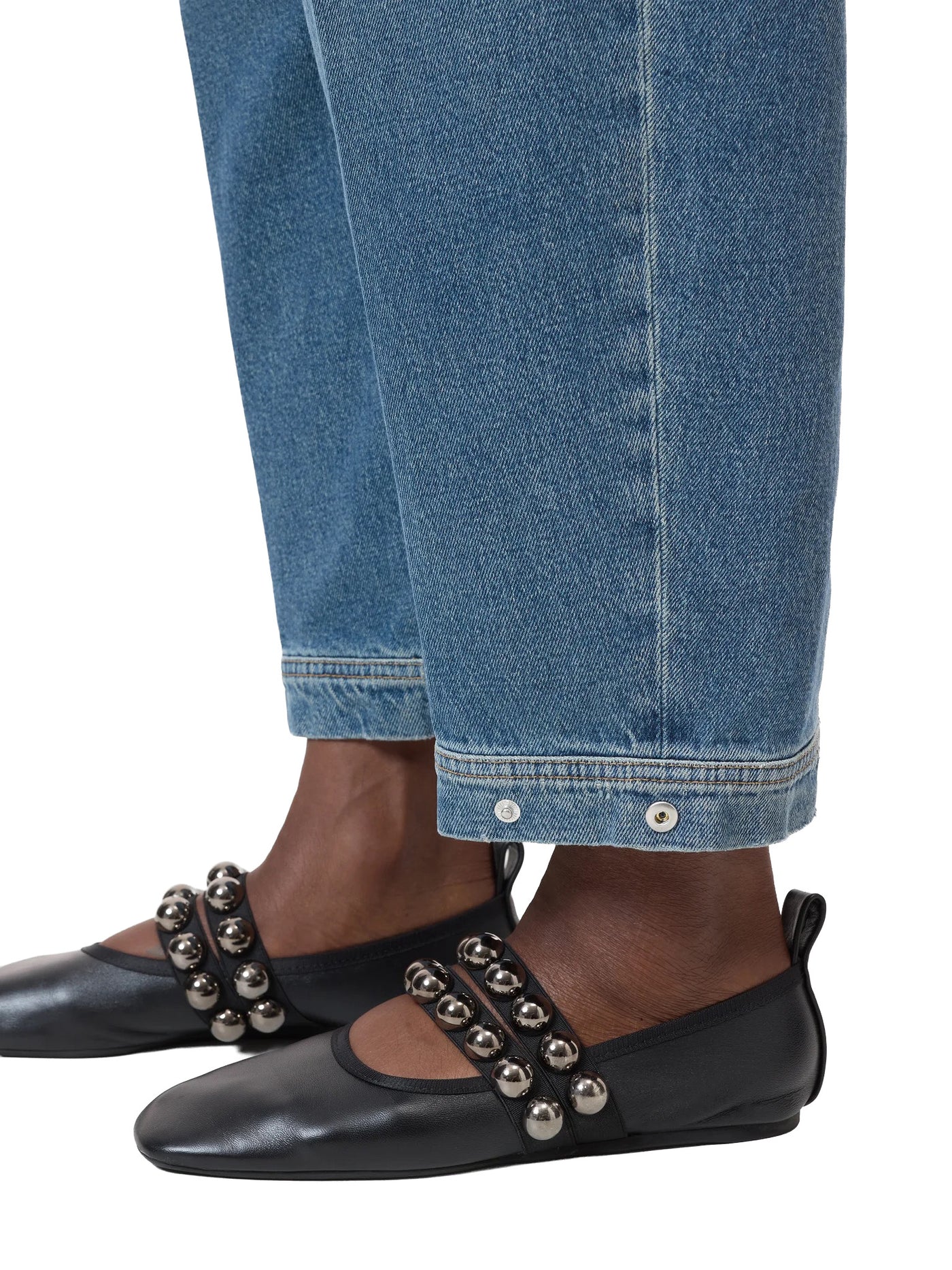 Rhannon Barrel Jeans in Mid Blue