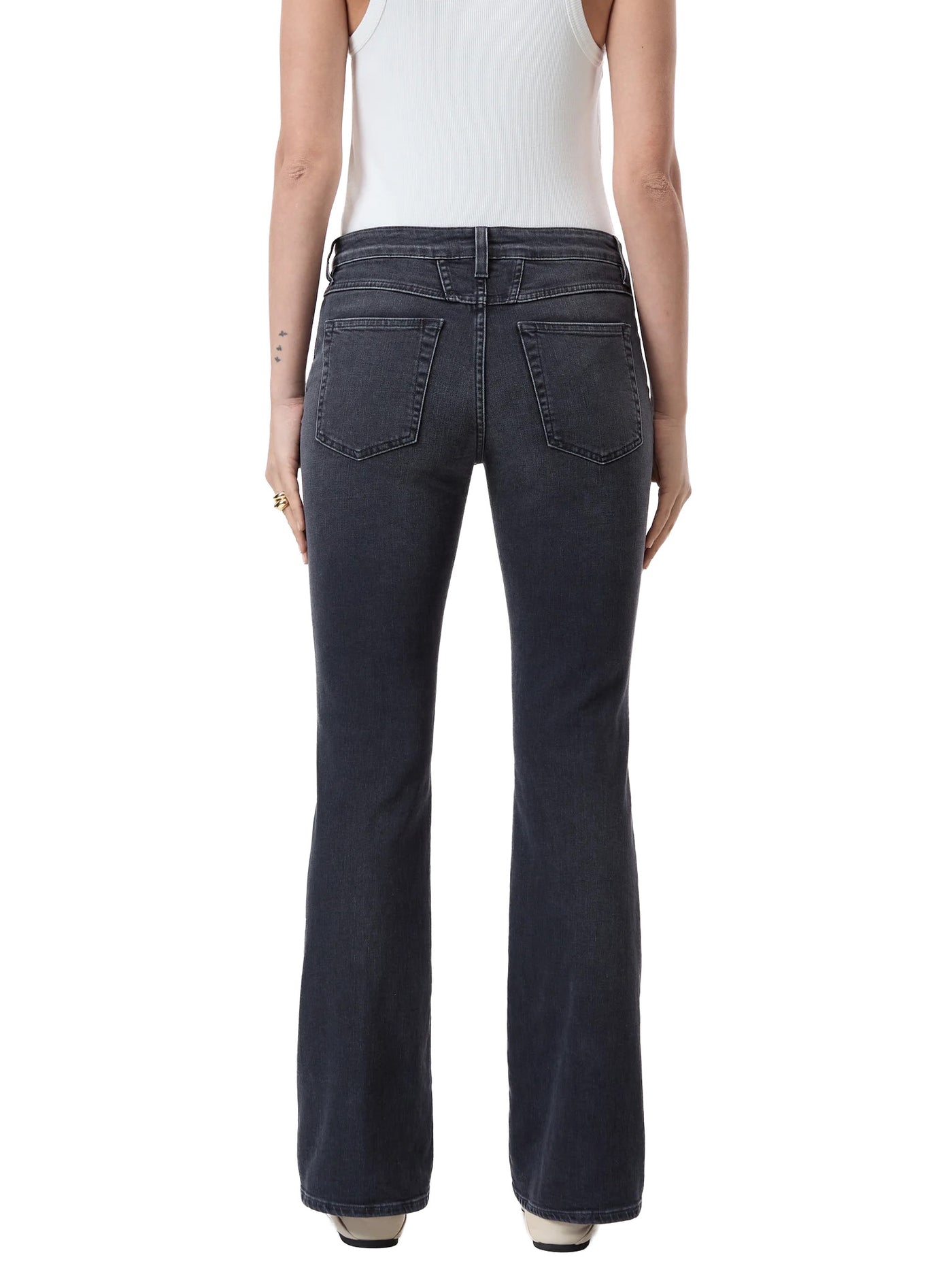 Jovanna Flared Jeans in Dark Grey