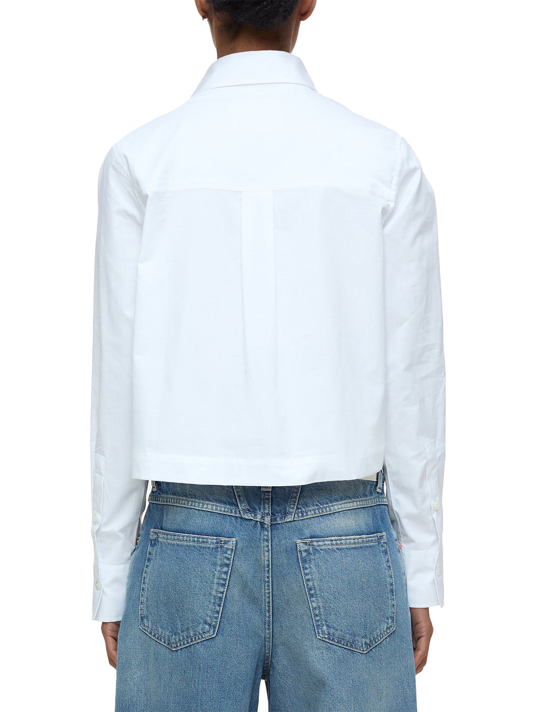 Short Poplin Shirt Blouse