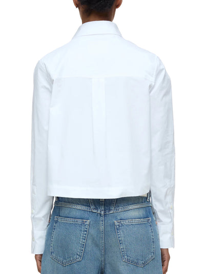 Short Cotton Poplin Blouse