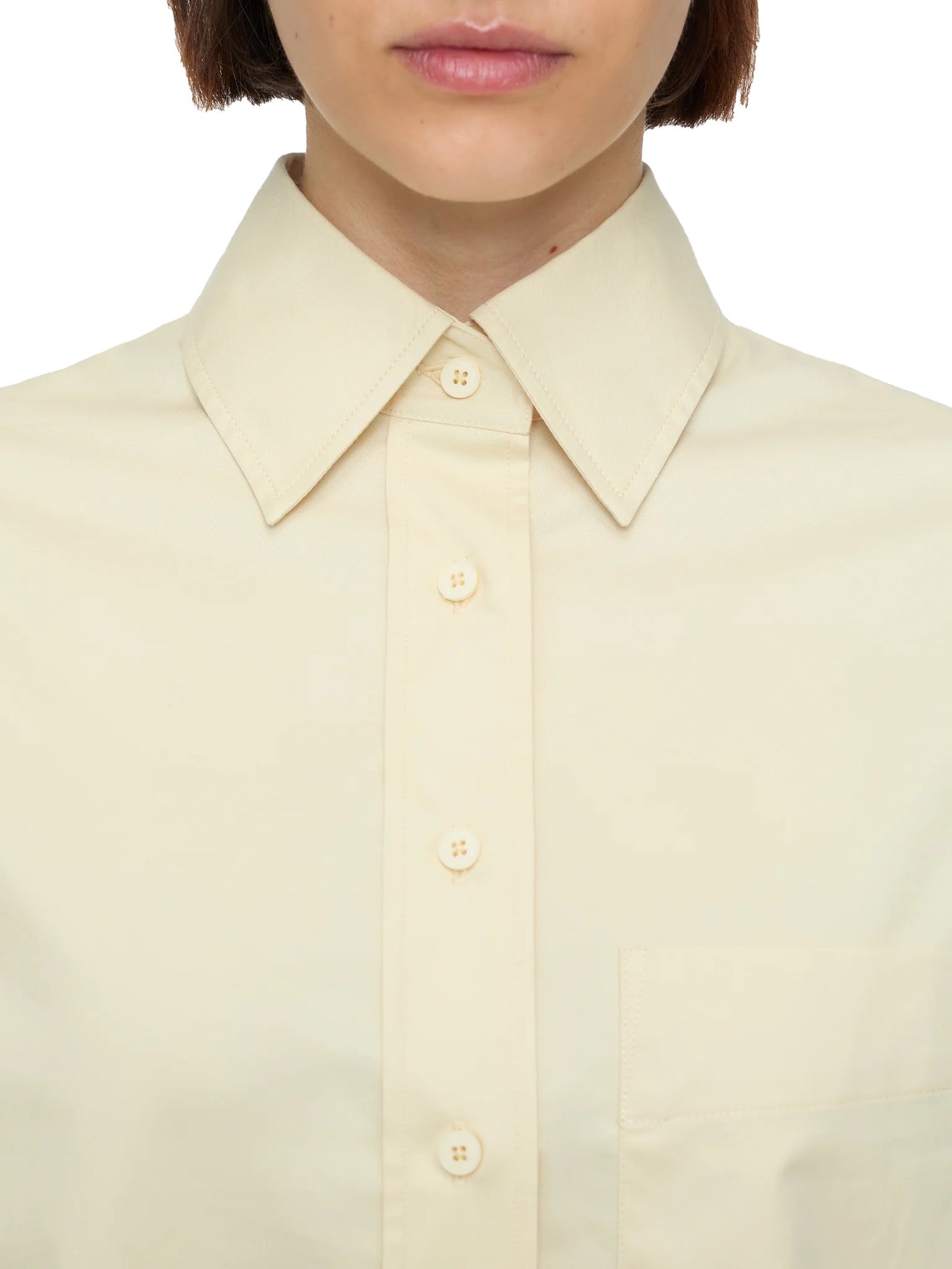 Short Cotton Poplin Blouse