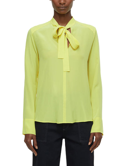 Silk Blouse in Primary Yellow