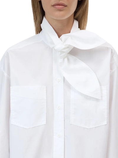 Scarf Shirt in White