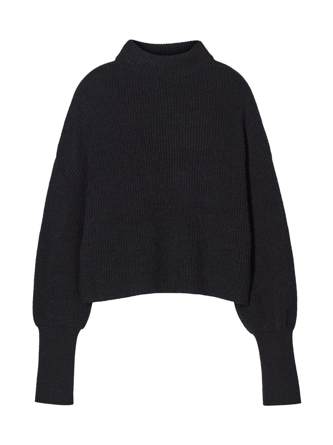 Alpaca Mix Jumper in Black