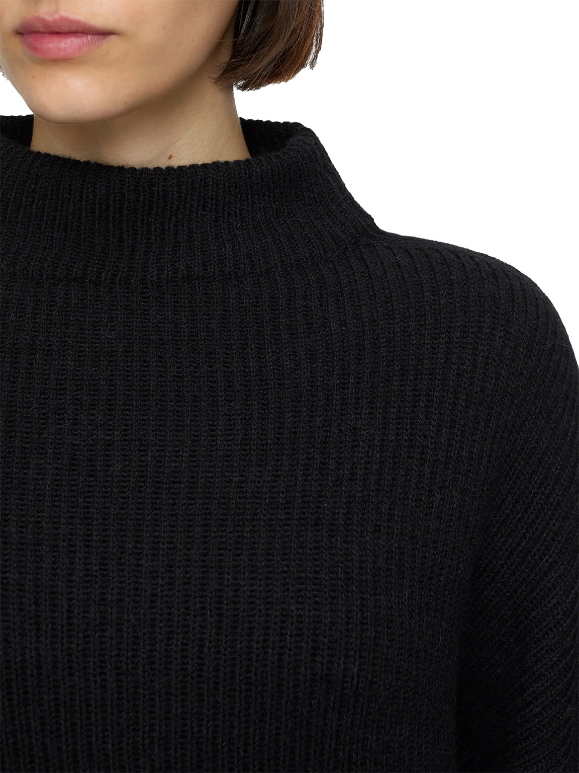 Alpaca Mix Jumper in Black